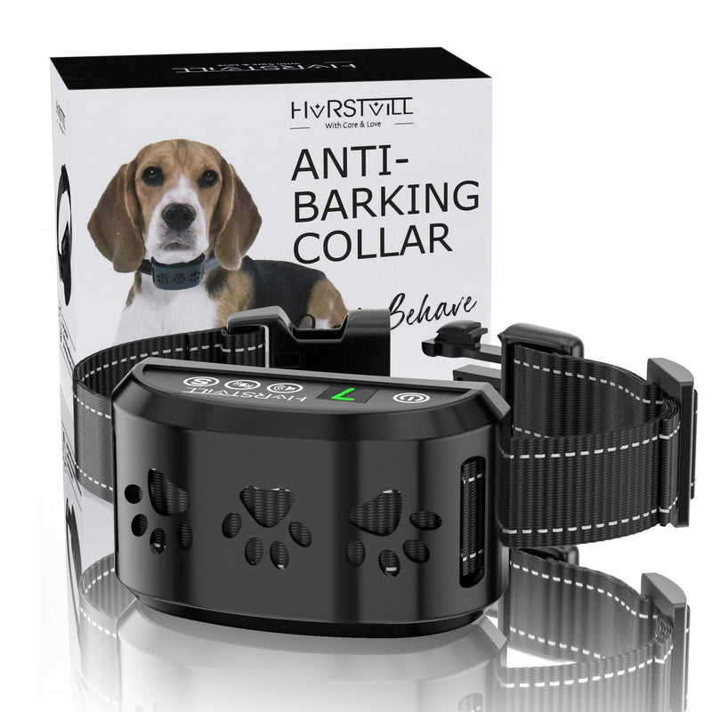 HVRSTVILL Advanced Bark Collar, Anti Bark Collar for Small Medium Large Dogs, Stop Barking Device - NO SHOCK, Safely and Humane with Sound & Vibration, Rechargeable and Adjustable Belt 7-55kg - PawsPlanet Australia