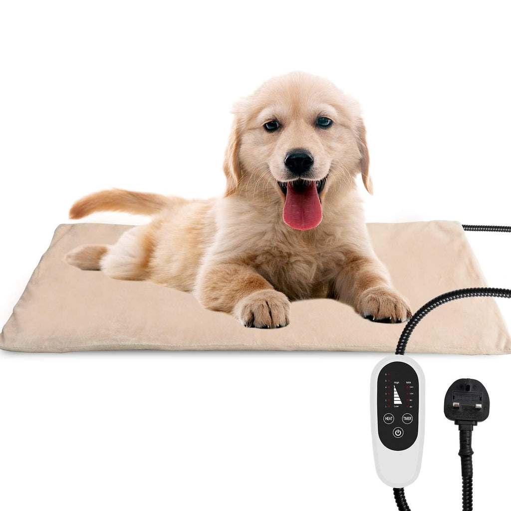 NICREW Pet Heating Pad with Auto Shut Off, Electric Pet Heated Bed Mat for Cats and Dogs, Temperature Adjustable, MET Safety Listed, 40 * 45 cm Temp Adjustable 40*45 cm - PawsPlanet Australia