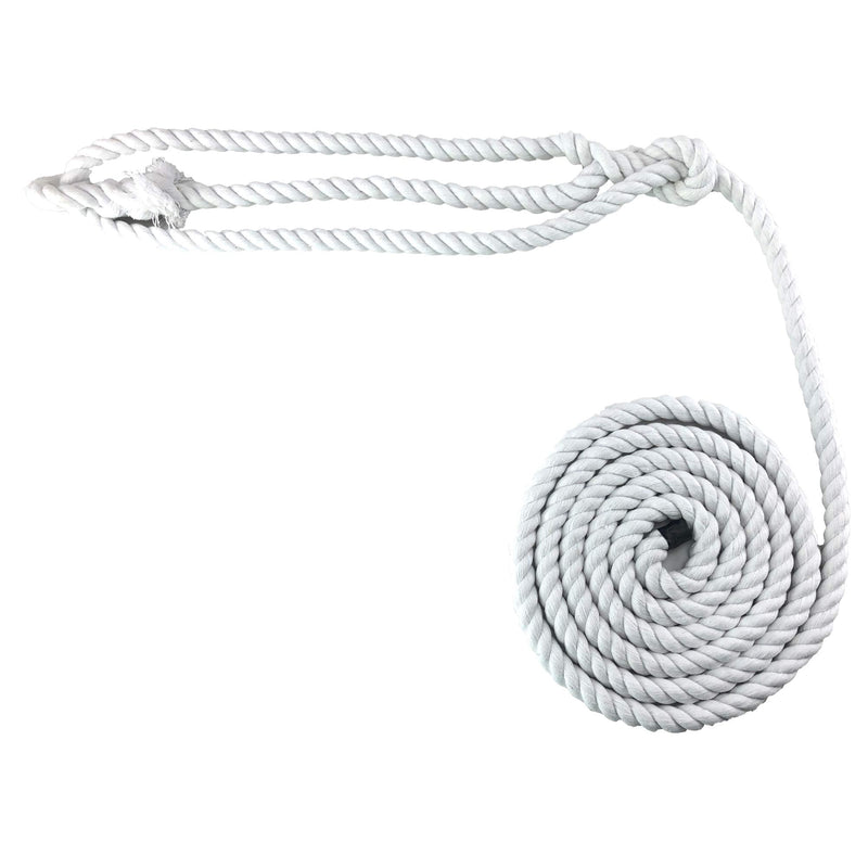 14mm Optic White Natural Cotton Plain Show Rope Halter x 10 Foot, Cow Sheep Horse Animal - PawsPlanet Australia