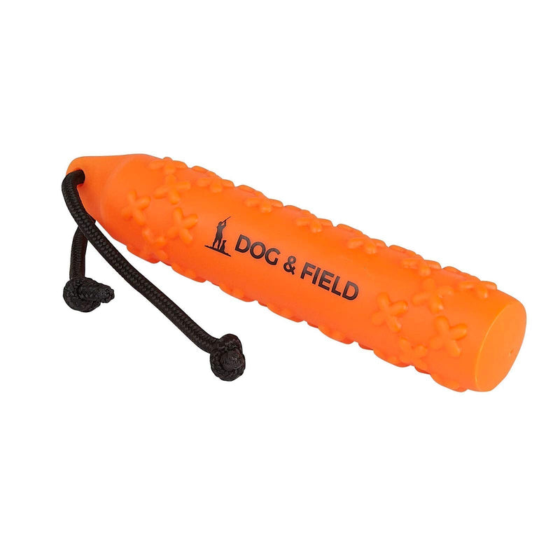 Dog & Field Easy Grip Gundog Water Floating Dummy - Orange & White Plastic Throw Toy (Orange) - PawsPlanet Australia