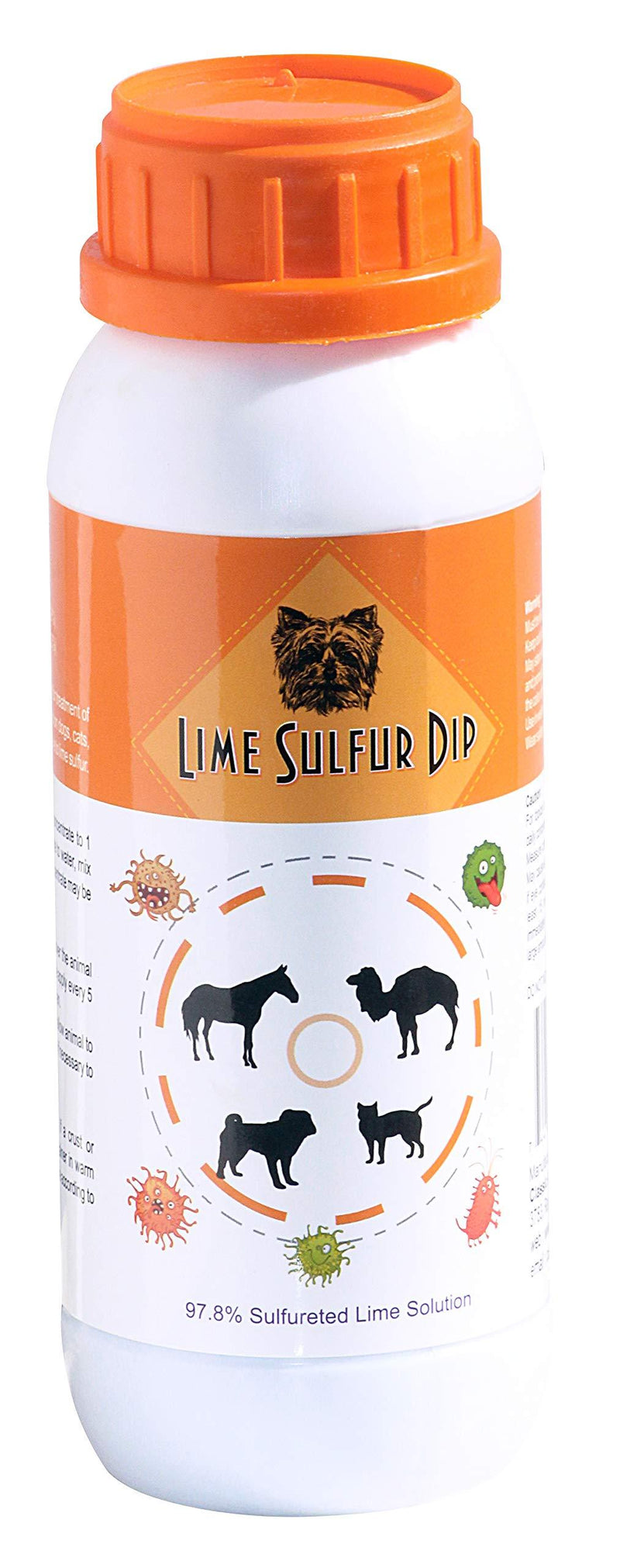 Classic's Lime Sulfur Dip (4, 8 and 16 fl oz) Pet Care and Veterinary Treatment Against Ringworm, Mange, Lice, Flea, Itchy and Dry Skin - Xtra Strength - Safe for Dog, Cat, Puppy, Kitten, Horse 16 oz - PawsPlanet Australia
