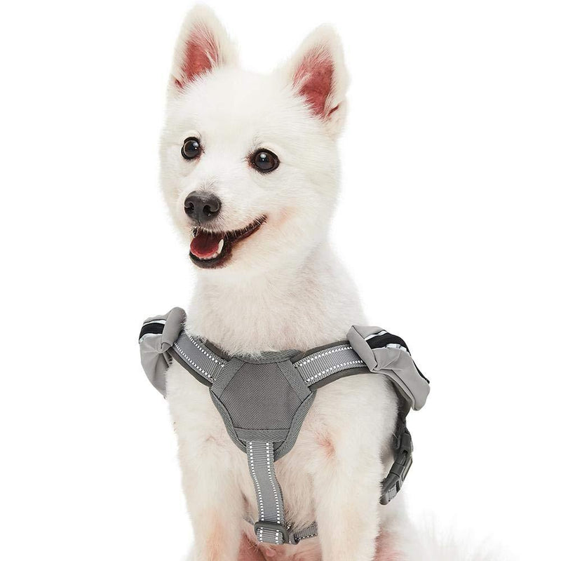 Umi. Essential Reflective Neoprene-padded Dog Harness Vest, Stylish Grey, Small, Adjustable Harnesses for Dogs - PawsPlanet Australia