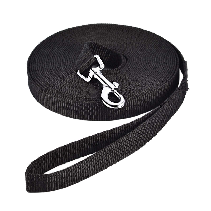 HAPPY HACHI Dog Training Lead 3m, Extra Long Line Dog Leash, Strong Nylon Dog training Leash for Dog Puppy Pet Recall, Training, Tracking, Backyard (3m/10ft,Black) 3m/10ft Black - PawsPlanet Australia