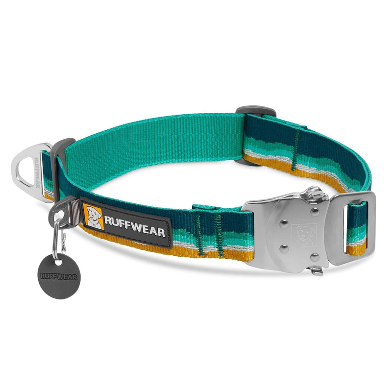 RUFFWEAR - Top Rope Dog Collar, Reflective Collar with Metal Buckle for Everyday Use, Seafoam, 20"-26" 20"-26" - PawsPlanet Australia