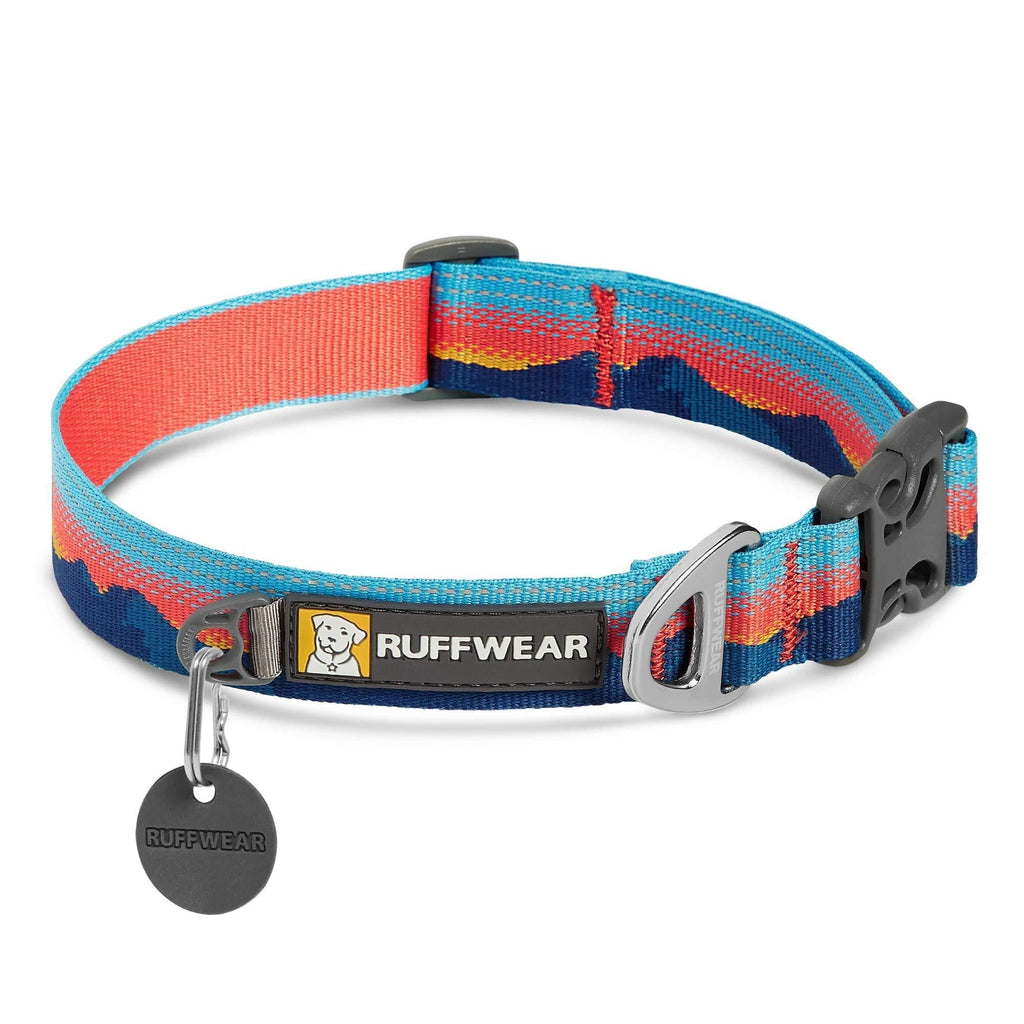 RUFFWEAR Crag Dog Collar, Reflective and Comfortable Collar for Everyday Use, Sunset, 14"-20" 14"-20" - PawsPlanet Australia