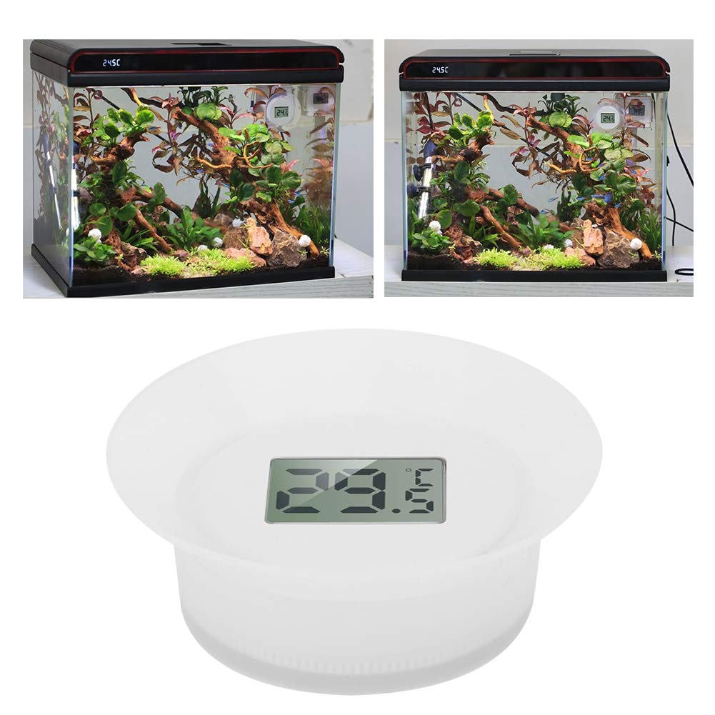 Pssopp Aquarium Thermometer Waterproof LCD Digital Temperature Gauge Underwater Temperature Monitor Fish Tank Underwater Thermometer with Suction Cup for Aquarium Pond Reptile Turtles Habitats - PawsPlanet Australia