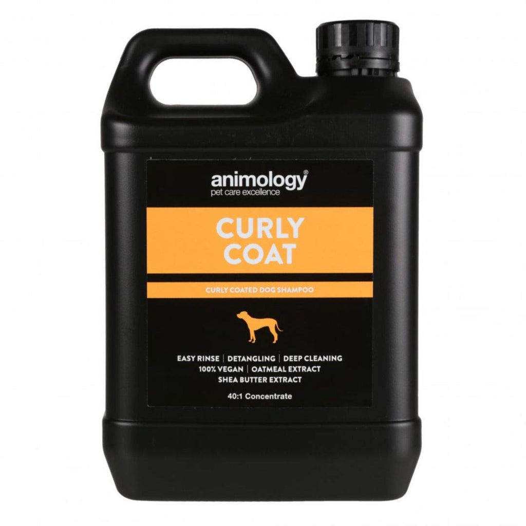 Animology Curly Coat Dog Shampoo | Easy Rinse Formula | For Deep Cleaning and Detangling | Oatmeal Extract and Shea Butter Extract | Vegan Shampoo | Suitable For All Coat Types | 40:1 | 2.5 L 2.5 l (Pack of 1) - PawsPlanet Australia