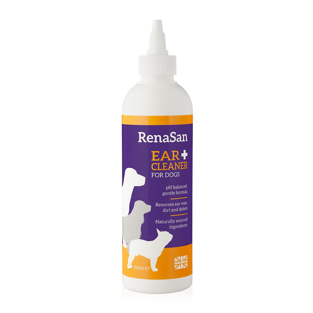 RenaSan Ear Cleaner for Dogs (250 ml) – Alcohol-Free, Natural Ear Cleaning Solution for Itching, Head Shaking, Odour, Ear Wax and Dirt - PawsPlanet Australia