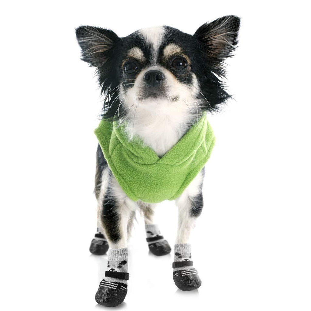 POPETPOP 4 Pcs Waterproof Pet Socks Non-slip Dog Socks Super Soft Cartoon Printed Pet Stockings Dog Paw Protector for Outdoors Indoors Injured Paws 5 x 8 cm - PawsPlanet Australia