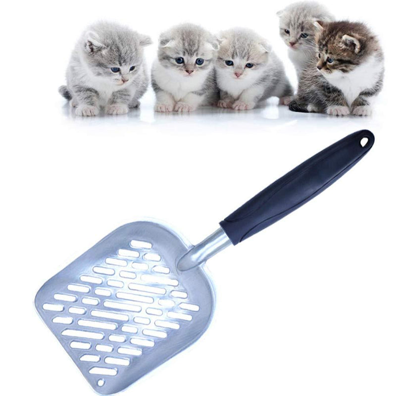 Nuluxi Cat Litter Sifter Aluminum Alloy Cat's Scoop with Rubber Handle Non-Stick Cat Litter Sifter Durable and Convenient Pet Supplies Suitbale for Variety Kinds of Litter for Cat, Dog and Other Pets - PawsPlanet Australia