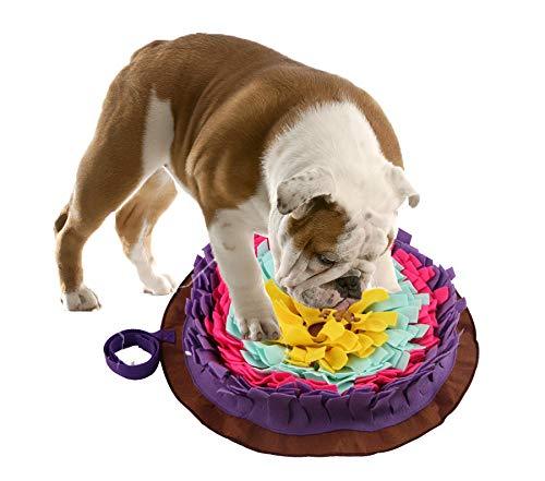 AIPINQI Dog Training Pad Small Dog Feeding Mat Pet Snuffle Mat Pet Nose Work Blanket Non Slip Pet Activity Mat for Slow Eating Foraging Skill, Stress Release, Purple - PawsPlanet Australia