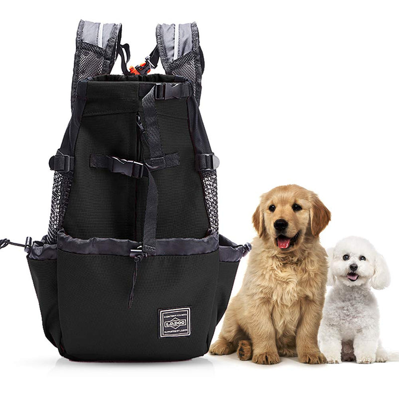 Woolala Light Weight Pet Carrier Backpack for Small and Medium Dogs, Veterinarian Approved Safe Bag for Travel - Easy Take Space Saving - Black S - PawsPlanet Australia