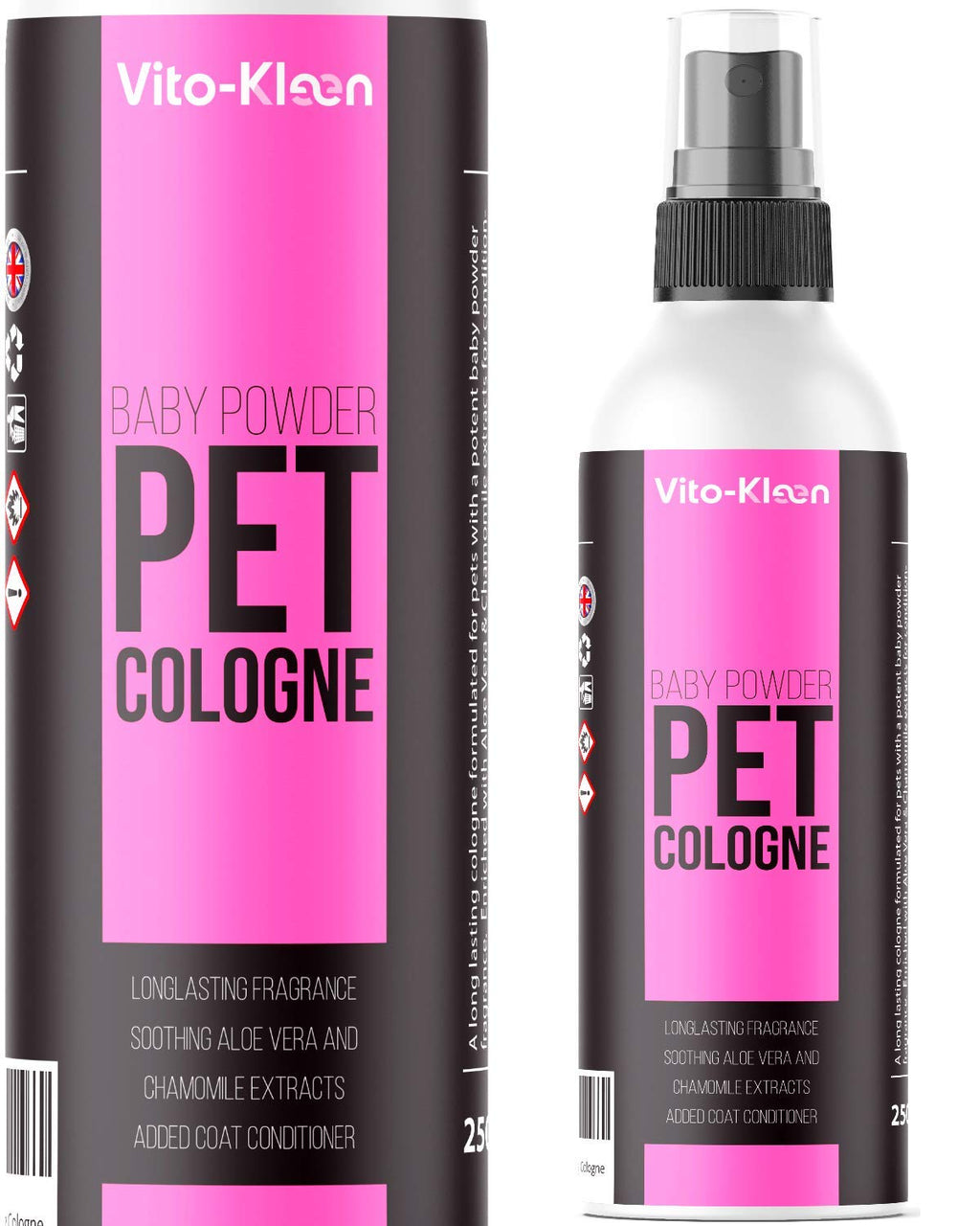 Baby Powder Fresh Cologne Perfume For Dogs - Professional Long 250ML Dog Deodoriser Spray - Refreshes, Conditions & Deodorises Coat - 250ml - Cruelty Free Conditioner Perfume for Dogs, Cats & Pets - PawsPlanet Australia