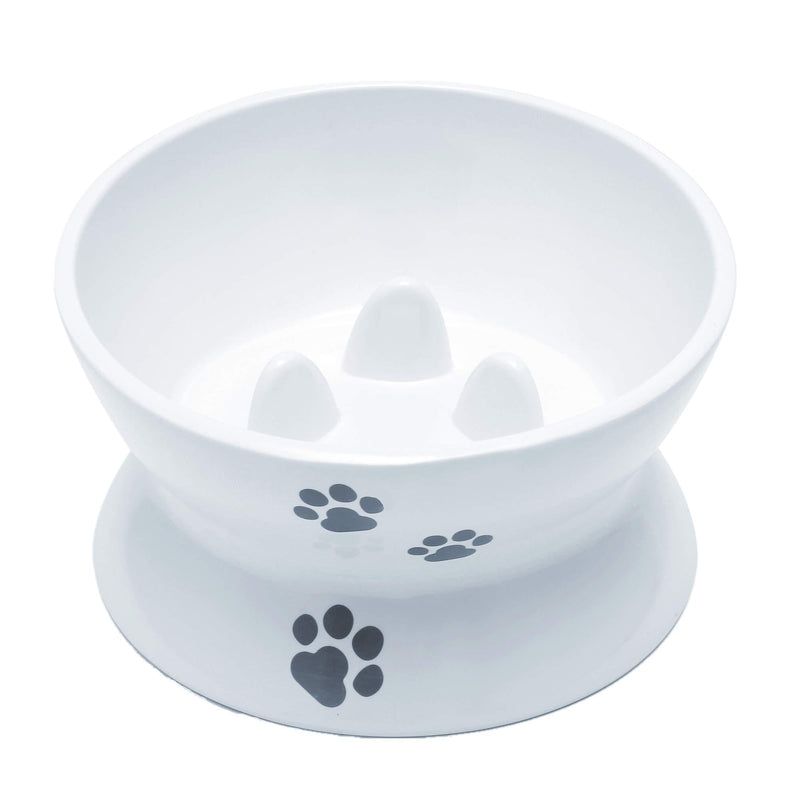 RoyalCare Raised Cat Food Bowl,Slow Feeder,Melamine Stress Free Pet Feeder and Waterer,Backflow Prevention, Gift for Cat - PawsPlanet Australia