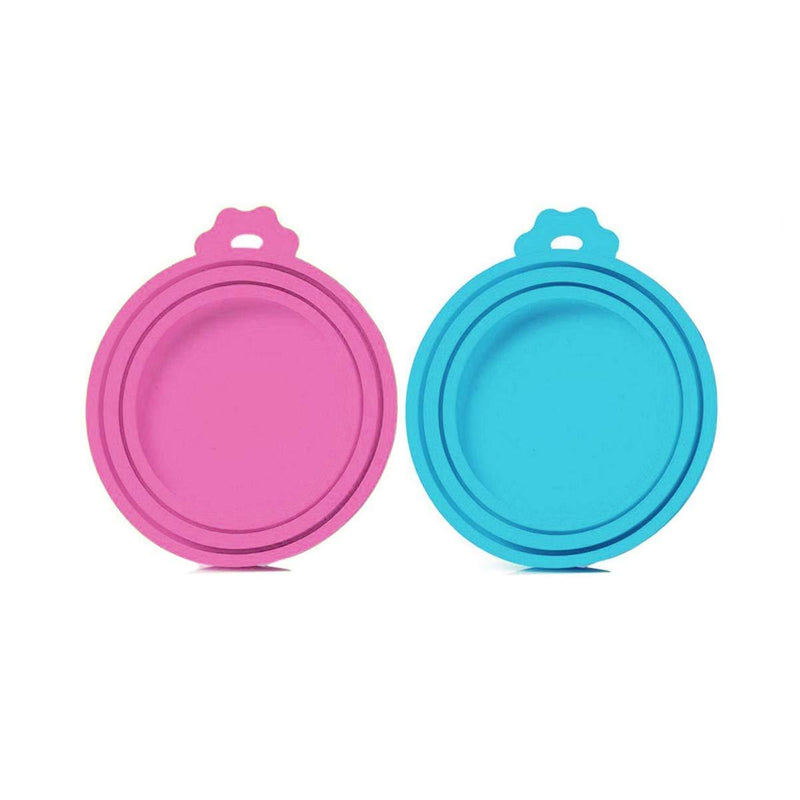 Can Lid, 2Pcs Silicone Sleeves for Pet Dog Food, Pink and Light Blue - PawsPlanet Australia