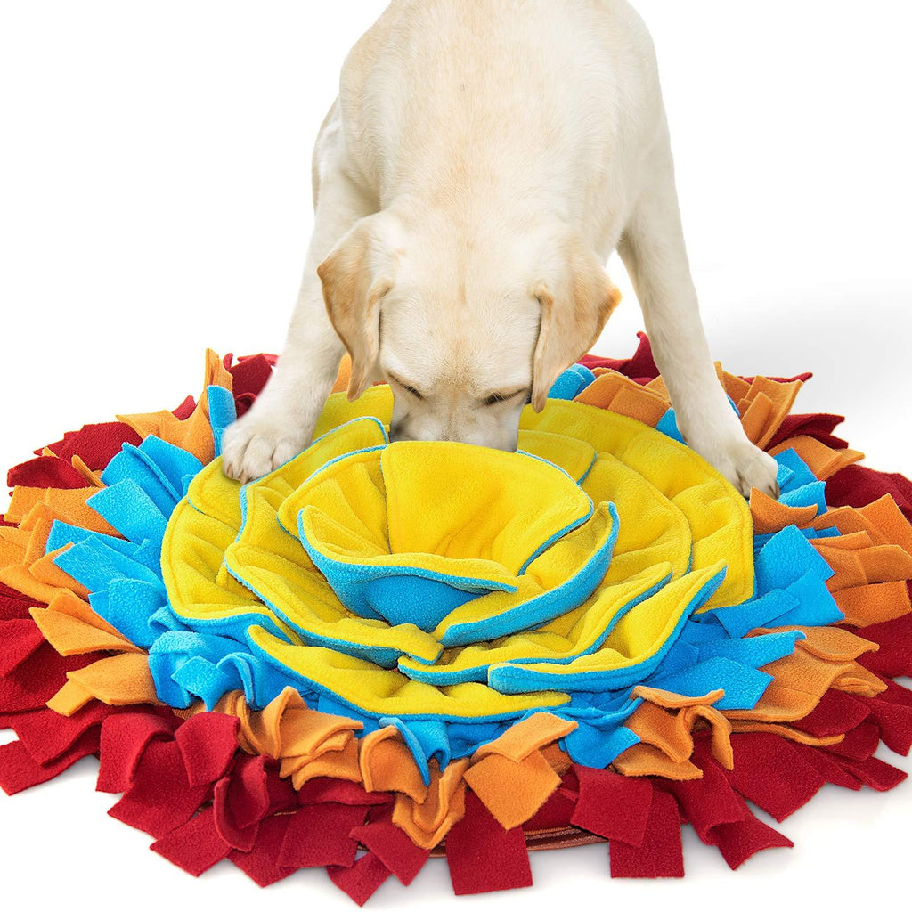 AWOOF Snuffle Mat for Dogs(19.5" x 19.5"), Interactive Snuffle Mats Dog Foraging Mat Durable Feed Games Large Breed Encourages Natural Foraging Skills Stress Relief for Small Medium Large Dog - PawsPlanet Australia