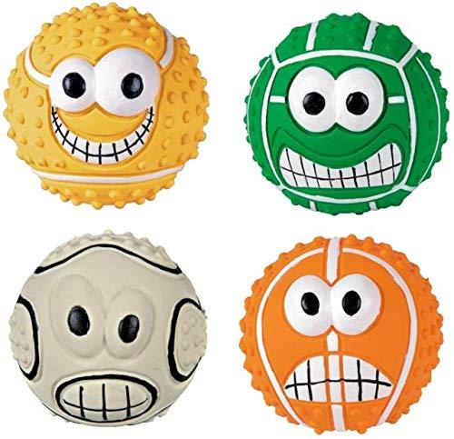 Latex Dog Balls 7cm - Sports Design Pack of 3 - PawsPlanet Australia