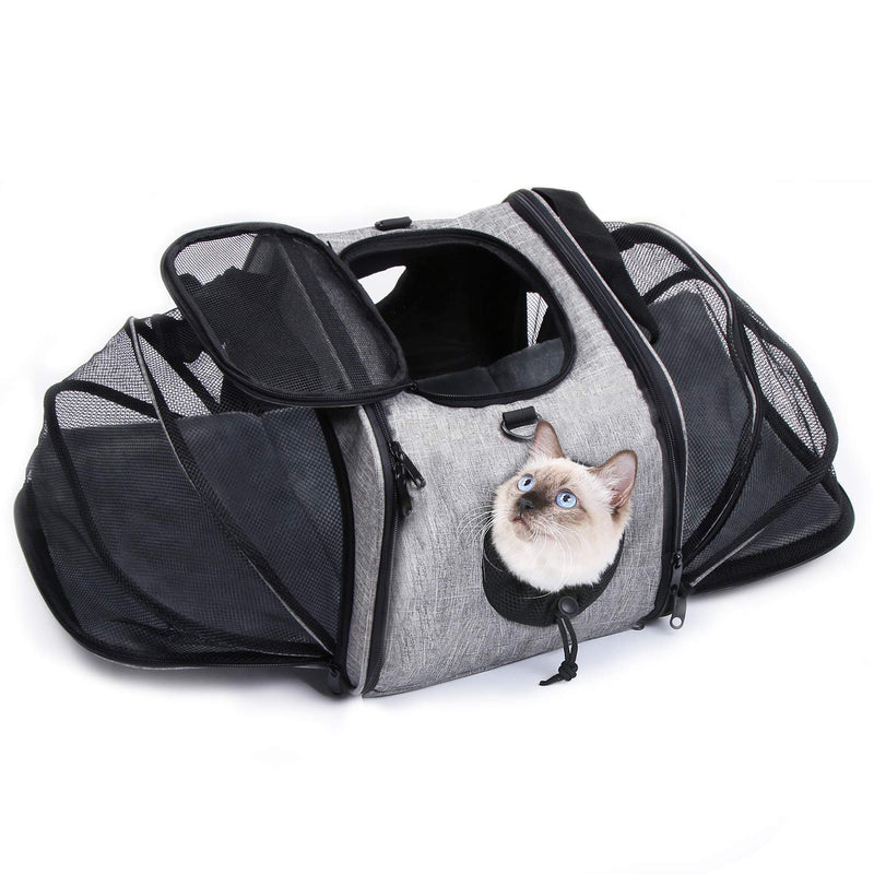 Zellar Pet Carrier, Portable Dog Carrier Bag with Top Opening, Foldable Pet Bag with Breathable Interactive Hole, Expandable Pet Travel Bag for Puppy Dogs Cats and Small Animals - PawsPlanet Australia
