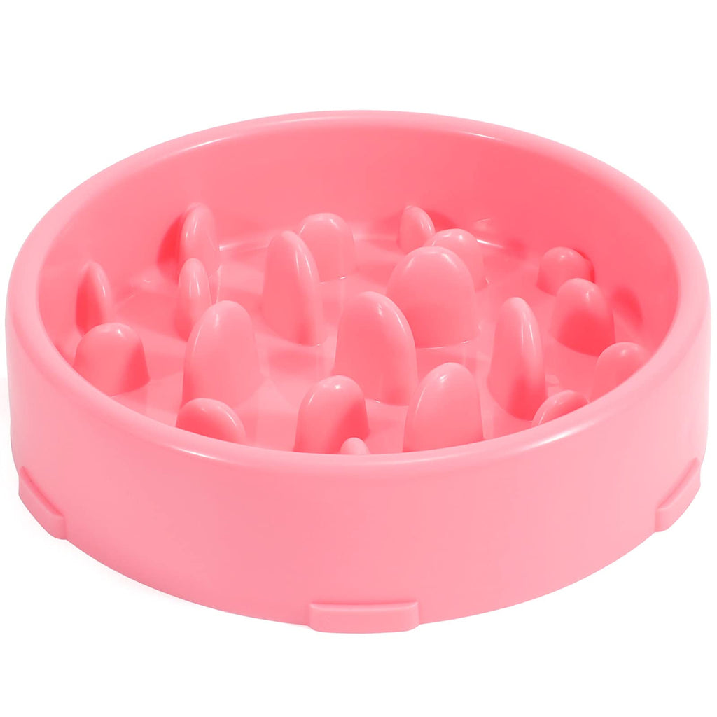 JASGOOD Slow Eating Dog Bowl Fun Interactive Feeder Slow Feeder Bowl Healthy Eating Diet Bloat Foraging Dog Bowl 1-Pink - PawsPlanet Australia