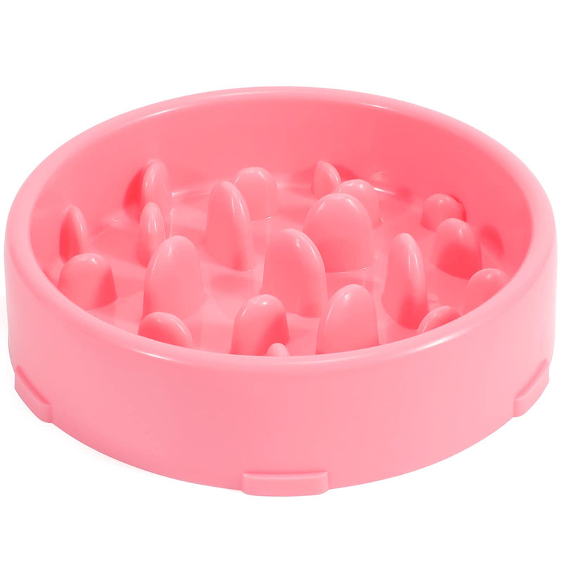 JASGOOD Slow Eating Dog Bowl Fun Interactive Feeder Slow Feeder Bowl Healthy Eating Diet Bloat Foraging Dog Bowl 1-Pink - PawsPlanet Australia