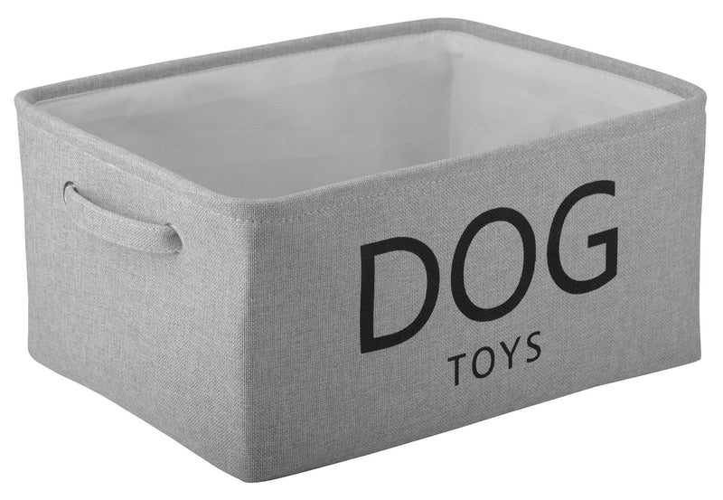 Xbopetda Canvas Dog Toy Basket, Storage Basket Bin Chest Organizer - Perfect for Organizing Toy Storage, Baby Toys, Kids Toys, Dog Toys, Baby Clothing, Children Books, Gift Baskets-Gray Dog-gray - PawsPlanet Australia