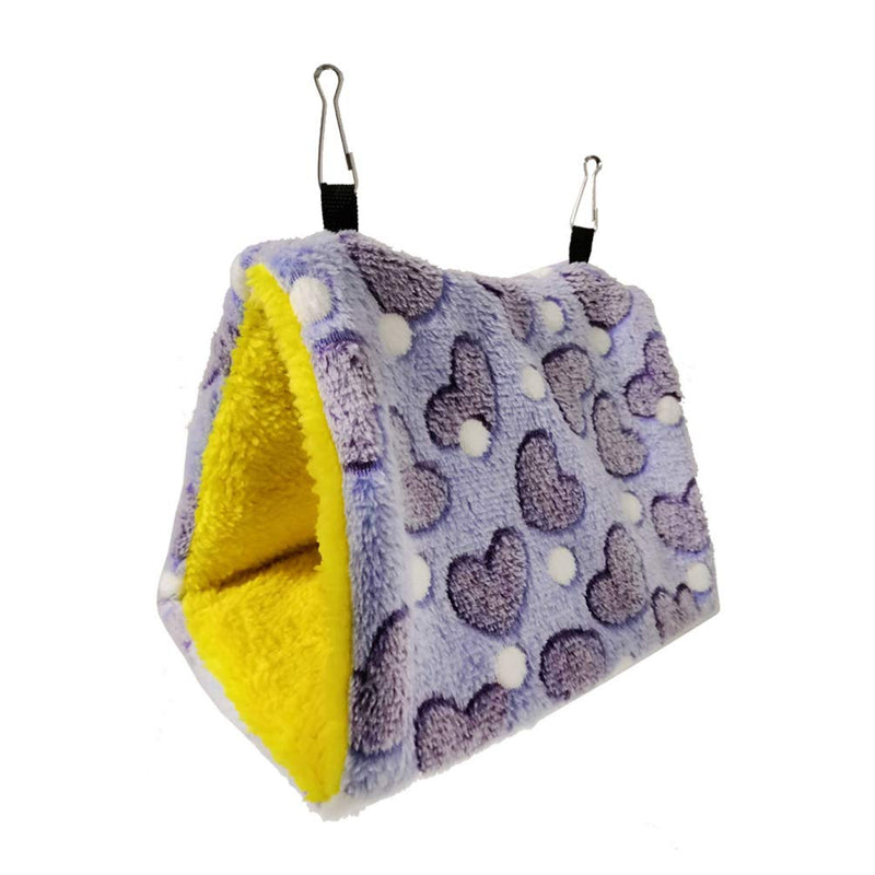 POPETPOP Birds Hammock Bird Hanging Bed Plush Bird House Birds Hut Hideaway for Parrot Macaw Budgies Parakeet Cockatiels Lovebird S Purple - PawsPlanet Australia