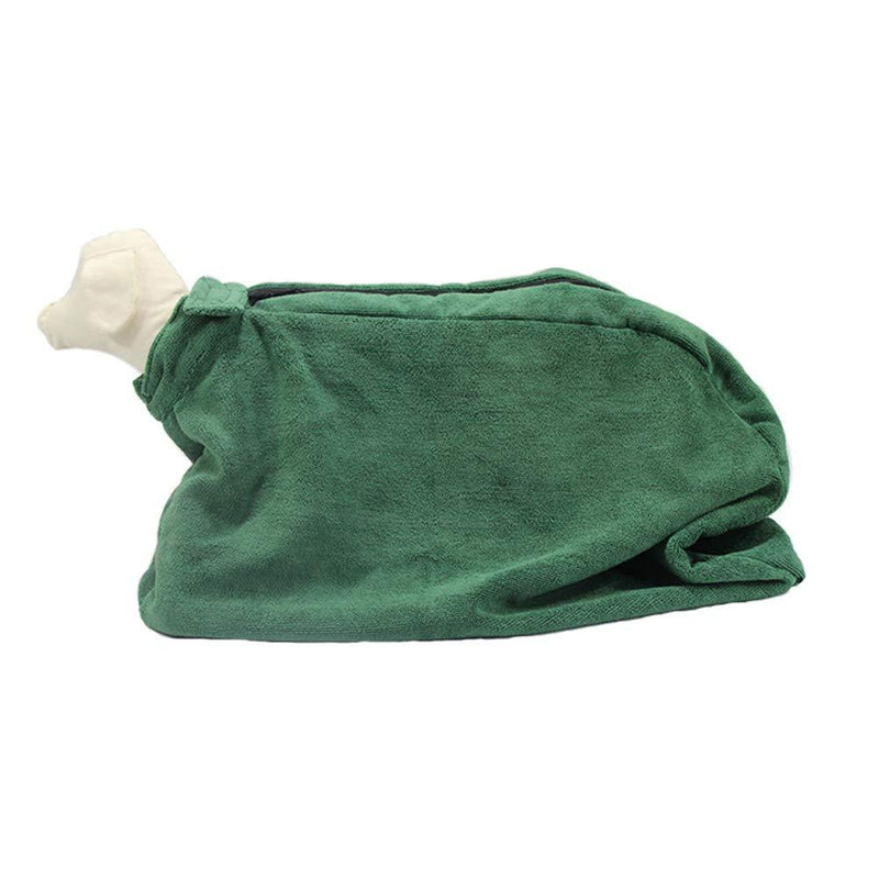 Pet Towel Dry Bag,Dog Fast Dry Bag, Fast Drying Bath Towels Super Absorbent Pet Cat Bath Robe Towel Large, Green L: Length 111cm,Width 82cm - PawsPlanet Australia