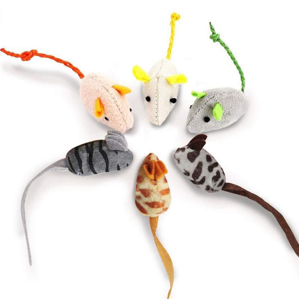 6 Pack Cat Toys Catnip Mouse Toys for Cat Playing Chewing Teeth Cleaning Realistic Plush Toy Simulation Catnip Soft Toy for Pet Chewing Perfect for Cat Kitten - PawsPlanet Australia