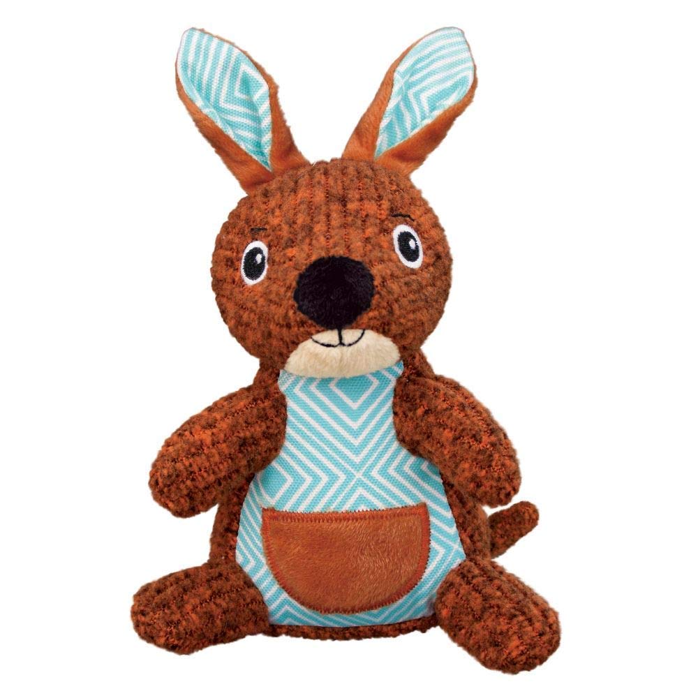 KONG Patches Cordz Kangaroo Small,Multi-Textured Plush - PawsPlanet Australia