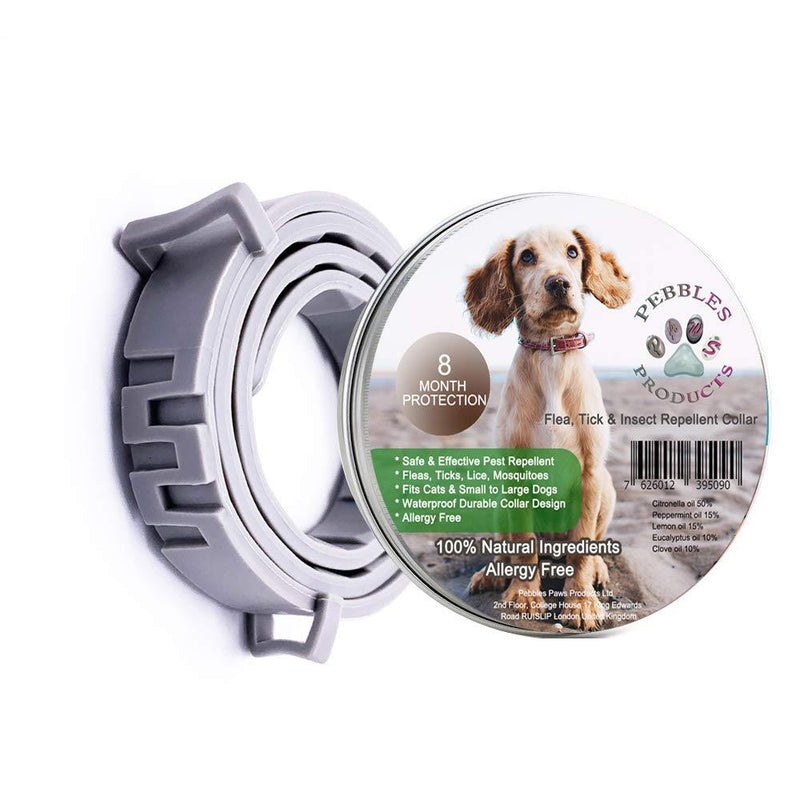 Dog Flea Collar for Flea and Tick Treatment and Prevention for Dogs 8 Month Essential Oil Flea Collar Protection Safe and Allergy Free - PawsPlanet Australia