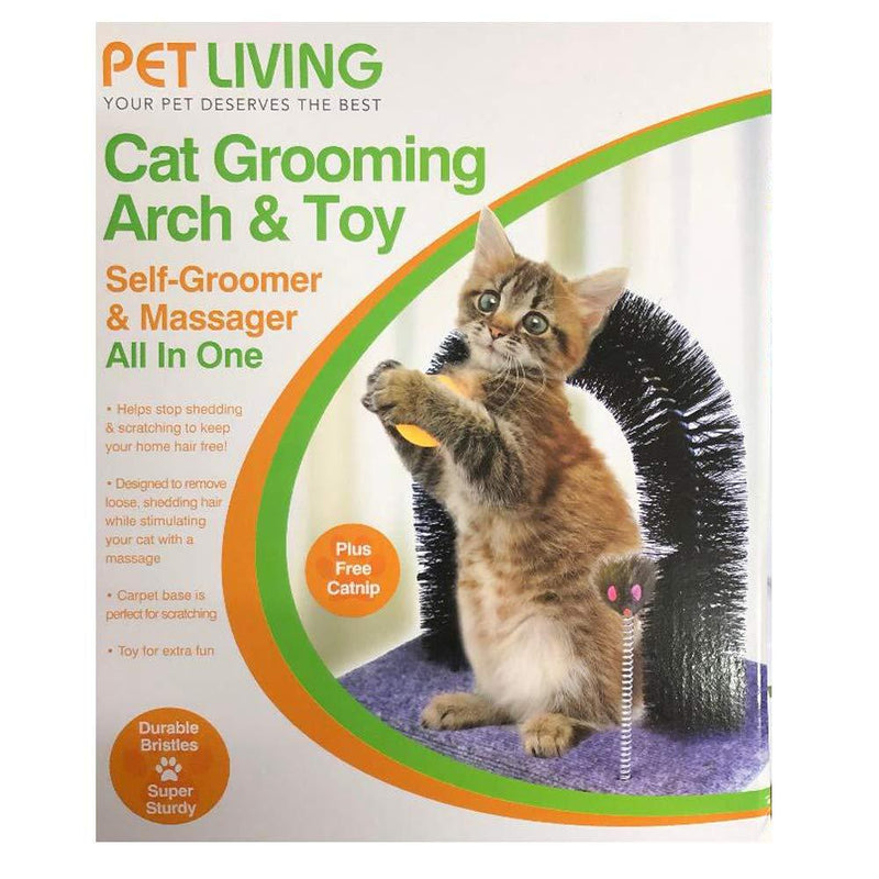Cat Grooming Arch Toy- Self Groomer & Massager All in One Pet kitten Scratcher Cat Arch Toy Free Catnip and spring toy for Cat Fun - PawsPlanet Australia