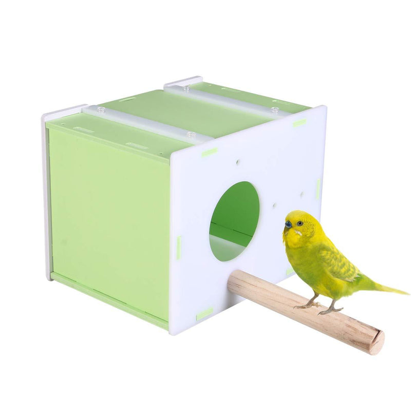 POPETPOP Plastic Bird Nest Birds Living Place Creative Bird Hatchery Breeding Box Bird Incubation Nest for Parrots Budgies Birds Perch Keep Warm Green - PawsPlanet Australia