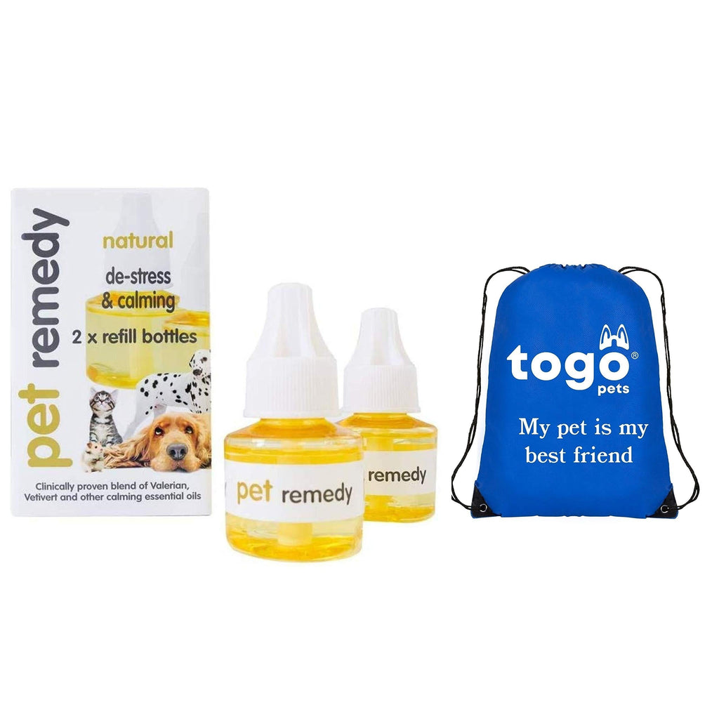TOGO Pets Natural De-Stress and Calming Refill Pack-40ml (Pack of 2) + Pet Bag - PawsPlanet Australia