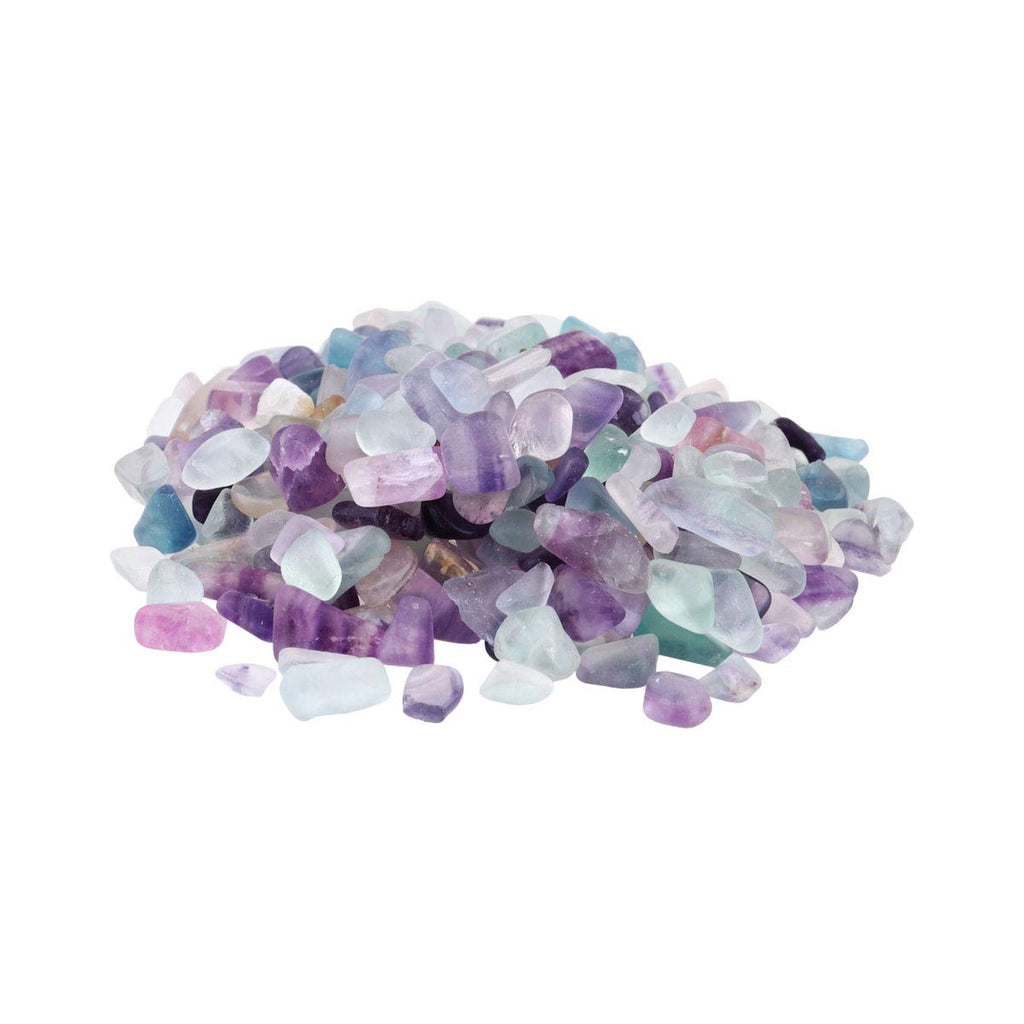 POPETPOP Natural Fluorite Tumbled Chips Stone Crushed Crystal Polished Irregular Shape Reiki Healing Quartz Crystal Gemstones for Home Decoration?1 lb - PawsPlanet Australia