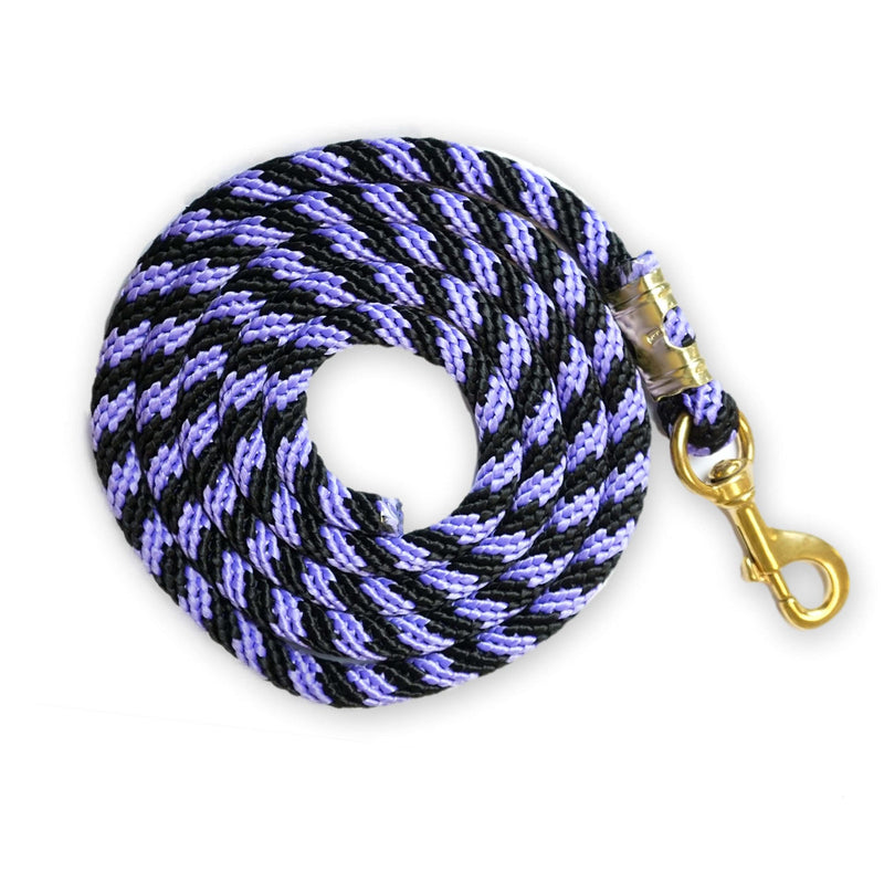 Lead Rope for Horse  Tie Rope in Various Stylish Designs, Lead Rope, Pony, Donkey, Goat (1 x Black/Purple) 1 x black/purple. - PawsPlanet Australia