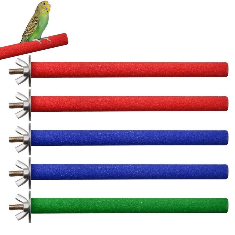 kuou 5Pcs Parrot Perches, Bird Cage Perches Stand Chew Stand, Paw Grinding Toy for Budgie Parakeet Cockatiel （Random Color） - PawsPlanet Australia