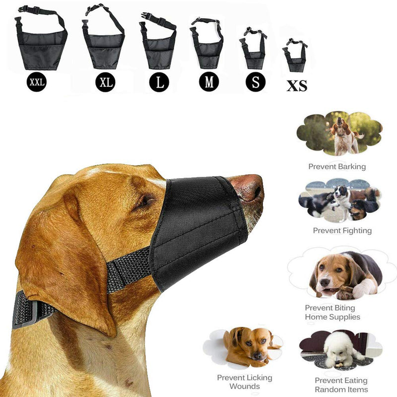 H & H Traders Adjustable Dog Safety Muzzle Muzzel Biting Barking Chewing Choose from 6 Sizes (X small) X small - PawsPlanet Australia