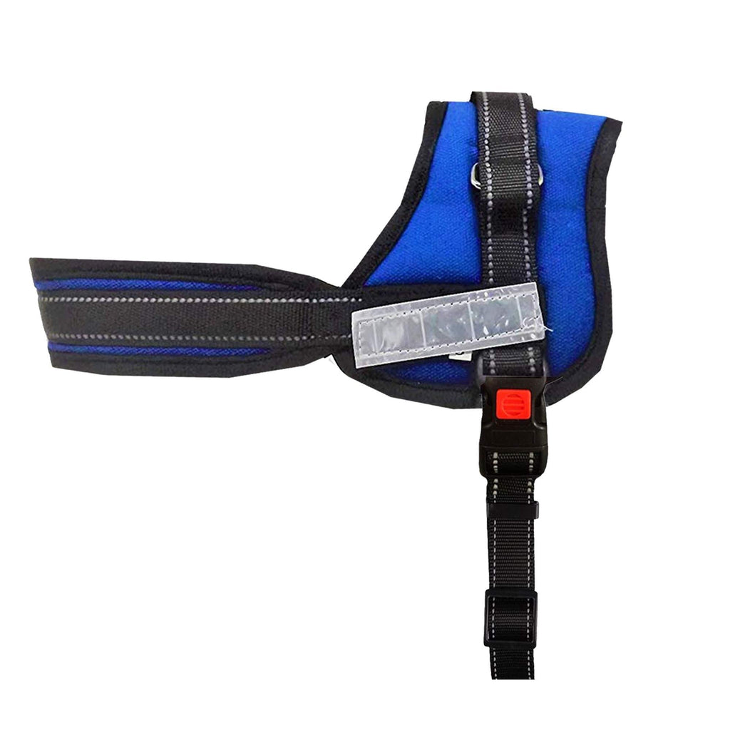 Pet Living Reflective Dog Puppy Adjustable Soft Padded Harness Padded Dog Harness For All Dogs Sizes Small to XXL (XXL 90-120CM, BLUE) XXL 90-120CM - PawsPlanet Australia