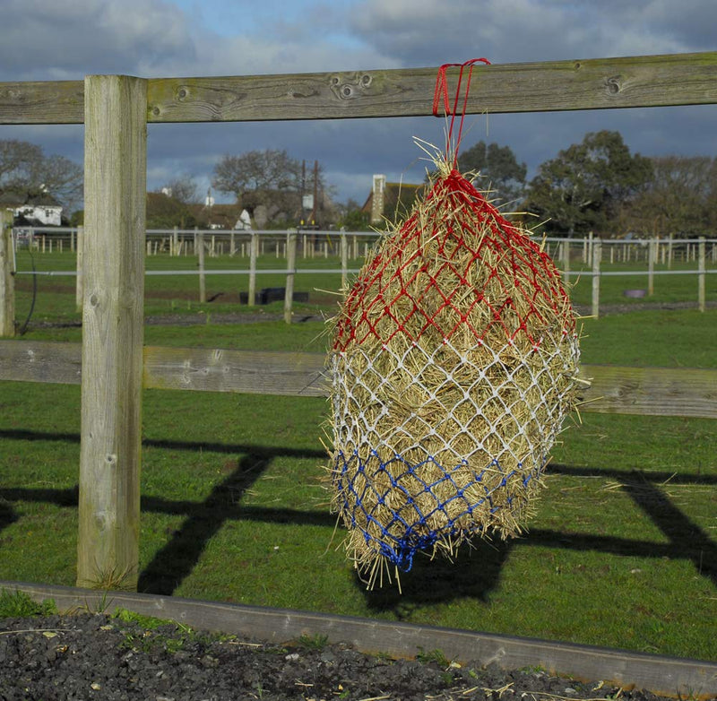 Rhinegold Unisex's 348A Monarch Small Hole Haynet, Red/White/Blue, 44" - PawsPlanet Australia