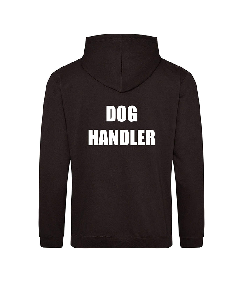 Dog Handler Printed Black Hoodie, Security Officer, Security Guard Bouncer, Doorman, Events S - PawsPlanet Australia