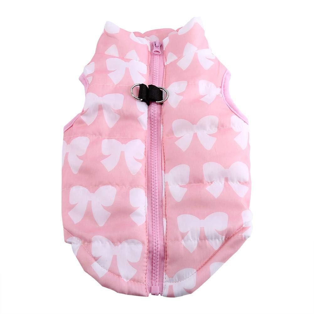 Pet Jacket Warm Coats for Dogs Winter Fall Warm Cotton Jackets Cat Dog Coat Clothes Pets Apparel Costumes(L-Pink) - PawsPlanet Australia