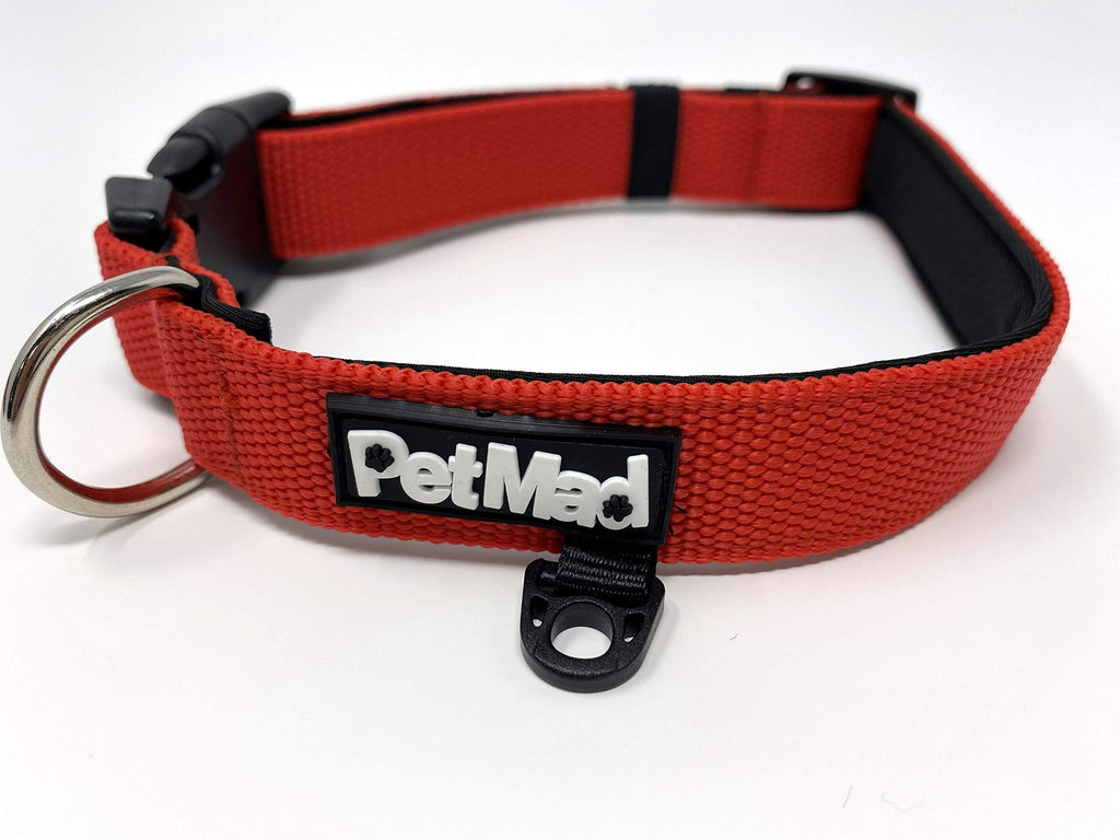 Adjustable Soft Strong Fabric Dog Puppy Pet Collar with Strong Buckle and Clip for Lead (Large, Red) Large - PawsPlanet Australia