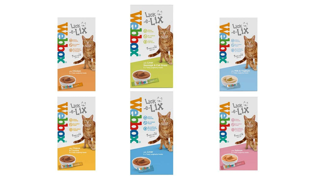 Webbox Lick e Lix 5pcs (5x15g) (Bulk Deal Case of 17) Variety Assorted Pack - PawsPlanet Australia
