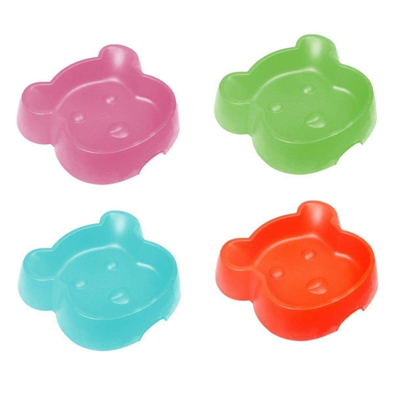 PETS EMPIRE Dog Shape Medium PET Feeding Bowl Easy Clean Plastic, Colour -Random & Smiley Face 1 Piece 600 ML (Green) Green - PawsPlanet Australia