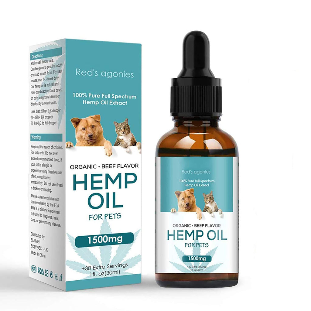 The PawStore 100 % Natural Organic Hemp Oil for Pet Dogs and Cats Anxiety Relief, Top Grade - PawsPlanet Australia