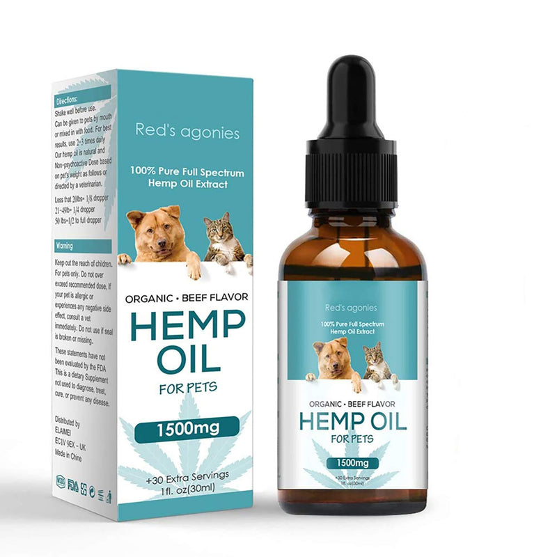 The PawStore 100 % Natural Organic Hemp Oil for Pet Dogs and Cats Anxiety Relief, Top Grade - PawsPlanet Australia