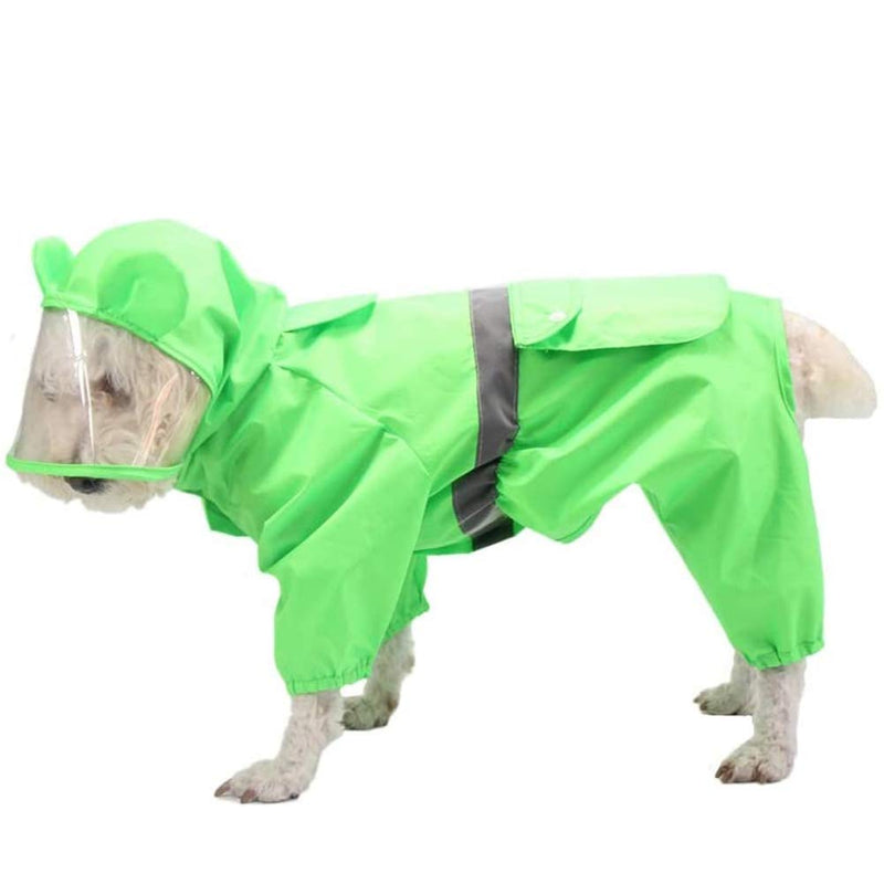 Homieco Dog Raincoat with Hoodie Reflective Safety Strips, Waterproof Jacket Light-Weight for Pet, Dog Clothes Rain/Water Resistant, Rain Vest for Medium Large Dog S - PawsPlanet Australia