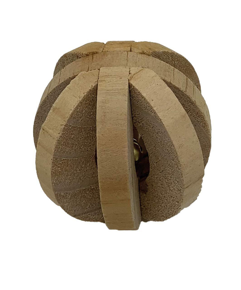 Croci Wood Ball W/Bell 6Cm - PawsPlanet Australia