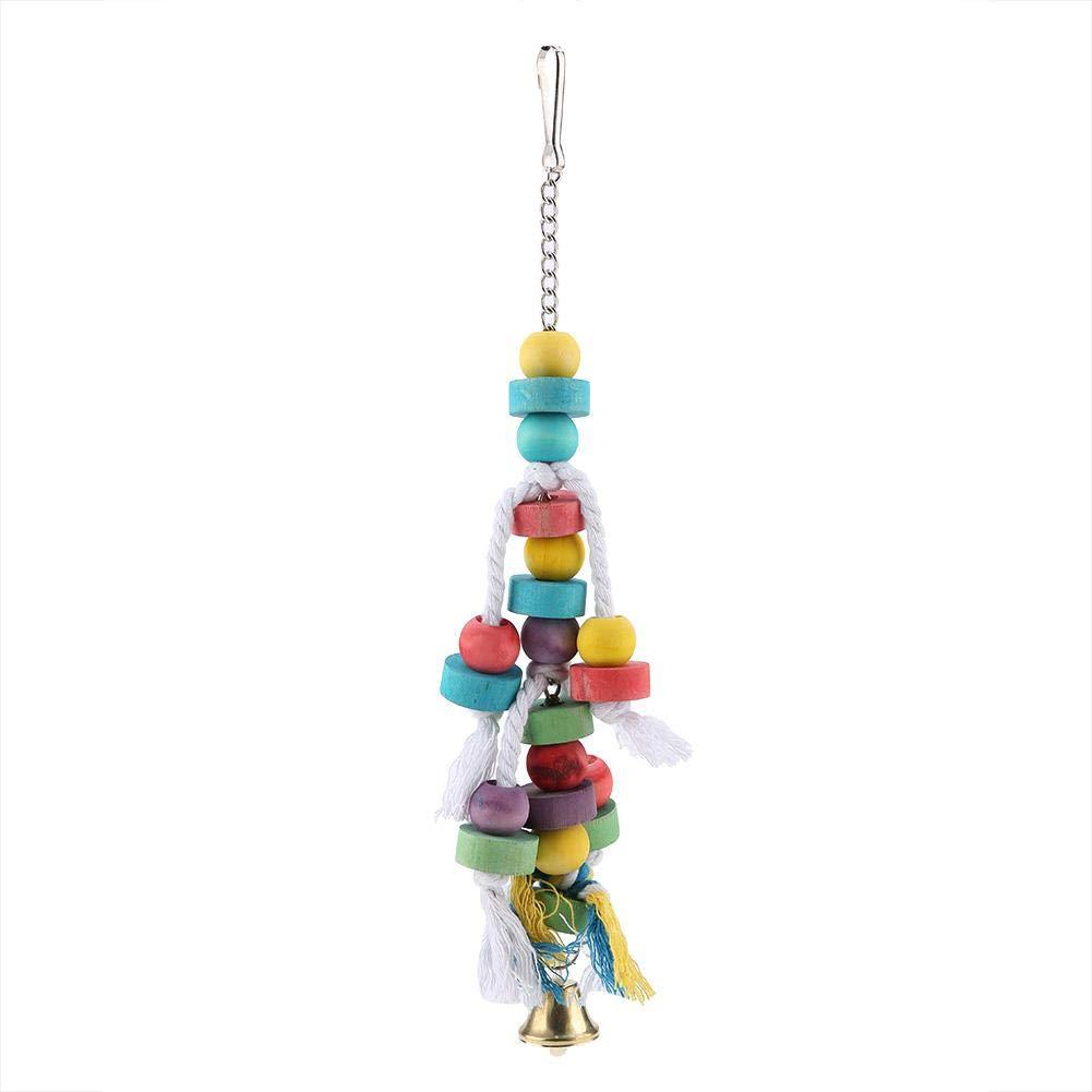 Bird Chewing Toy, Parrot Cage Bite Toys Wooden Block Bird Parrot Toys Multicolored Wooden Blocks Bird Parrot Toys for Small Parrots and Birds - PawsPlanet Australia