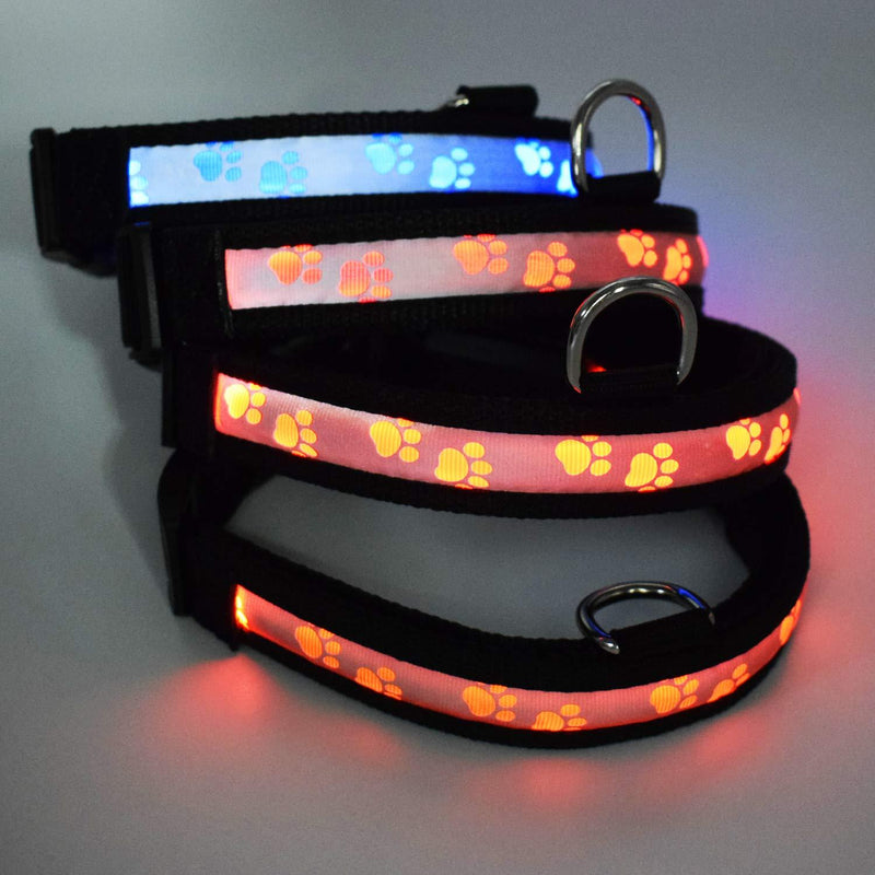 Chemeyes Pet Health Solutions Rechargeable LED Dog Collar, Super Bright Lights for Extra Safety (large, orange) - PawsPlanet Australia